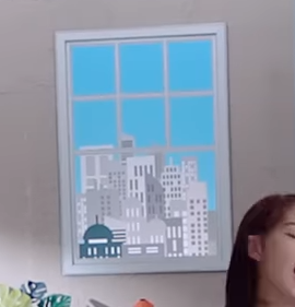 A cartoonish-looking window.